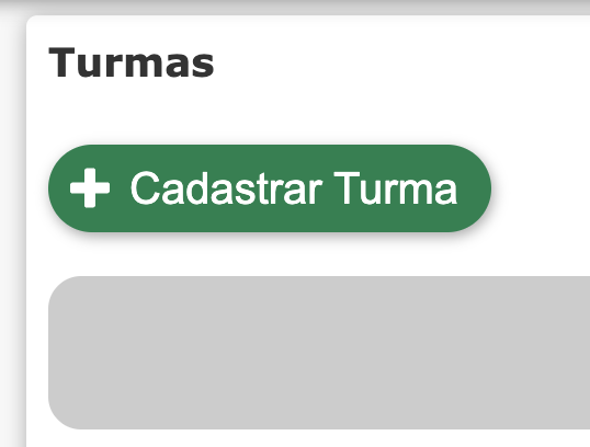 Botão Cadastrar Turma na tela Turmas
